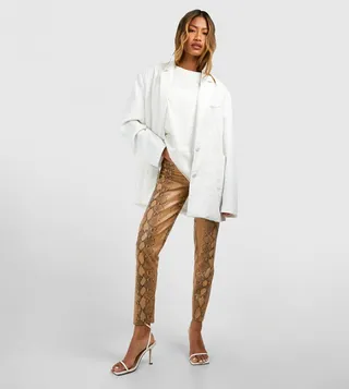 Snake Leather Look Leggings