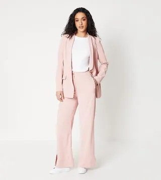 Occasion Wide Bootcut Split Detail Trousers