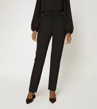 Solid Ponte Tapered Trousers