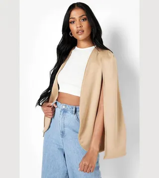 Solid Cape Blazer