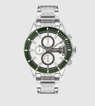 Multi-Functional Silver Dial Analog Watch