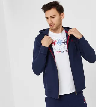 Core Product French Terry Hoodie-BLUE