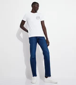 Washed Straight Fit Jeans