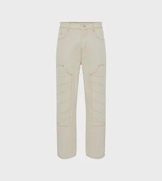 Contrast Stitch Detail Straight Fit Jeans
