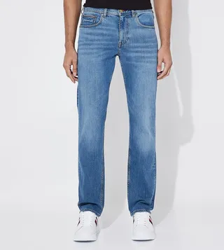 Mid Rise Straight Fit Jeans