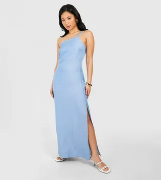 Petite Chambray Strappy Maxi Dress