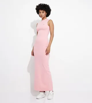 Solid Sleeveless Maxi Dress