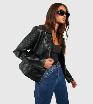 Faux Leather Biker Jacket