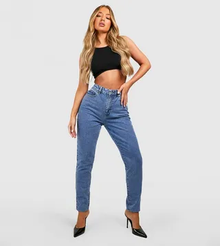 Basics High Waisted Mom Fit Jeans