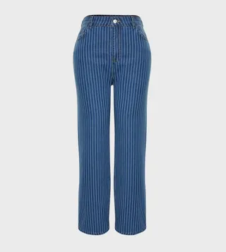 Striped Wide Leg Jeans