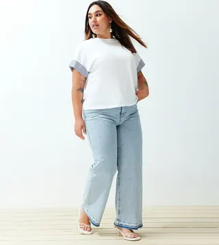 Washed Wide Leg Jeans