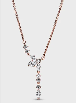 Sparkling Herbarium Cluster Drop Collier Necklace