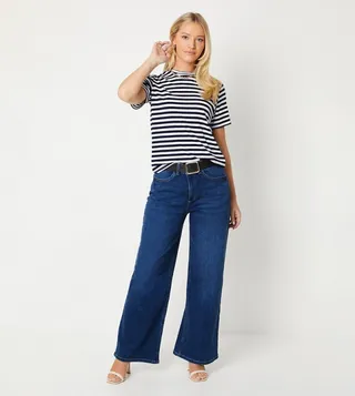 Washed Wide Leg Jeans