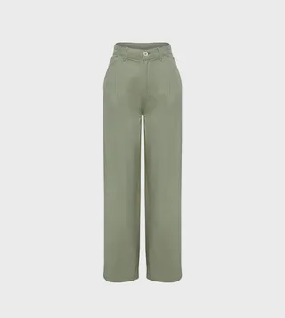 Pleated High-Rise Seasonal Wide Leg Jeans