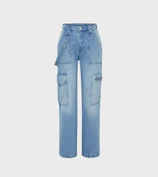Pocket Detail High-Rise Jeans