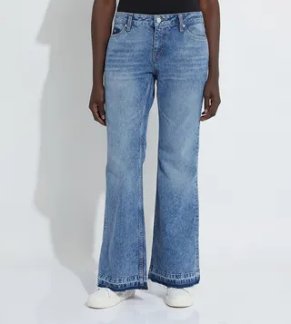 Washed Mid Rise Bootcut Jeans
