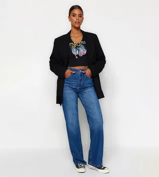 High Waist Baggy Jeans