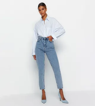 High Waist Mom Fit Jeans