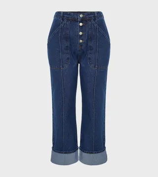 Washed Straight Fit Jeans