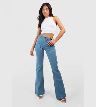 Butt Shaper High Rise Skinny Flared Jeans