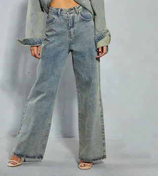 Denim High Waist Wide Leg Jeans
