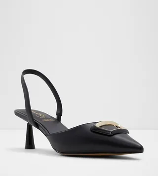 GIOCANTE Metal Accent Slingback Pumps