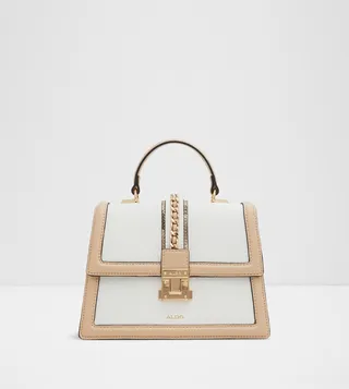 HENNAH Contrast Detail Top Handle Bag