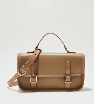 Flap Closure Top Handle Crossbody Bag