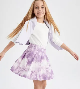 Girls Tie-Dye Patterned Skirt