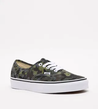 AUTHENTIC Camo Detail Lace-Up Canvas Shoes