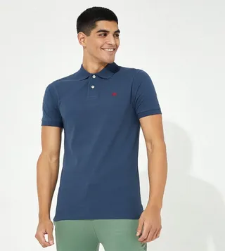 Aero Guy's Logo Embroidered Polo T-Shirt