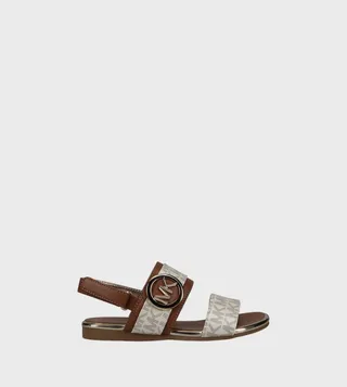 SYDNEY KENZIE Monogram Printed Flat Sandals