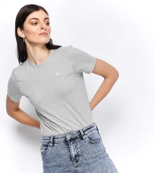 Logo Embroidered Short Sleeve T-Shirt - Grey BP L1365