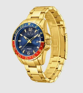 Blue Dial Analog Watch