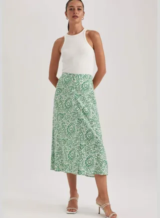 Woman A-Line Woven Skirt