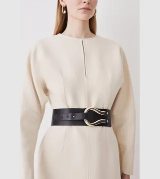 Leather Hardware Detail Waist Belt