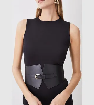 Leather Wide Waist Belt