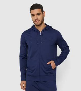 Aero Men's Embroidered Zip-Up Hoodie