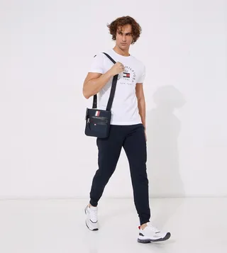 Solid Elastic Waist Sweatpants