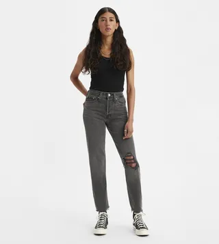 Wedgie Ripped Straight Fit Jeans