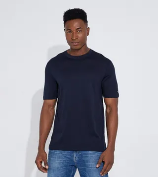 Mercerized Crew Neck T-Shirt