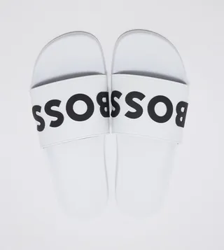 Kirk Logo Detailed Open Toe Slides