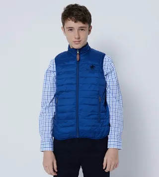 Quilted Logo Embroidered Reversible Vest