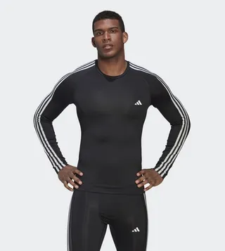 Techfit 3-Stripes Training Long Sleeve T-Shirt