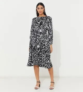 Aero Girls Printed Long Sleeves Midi Dress