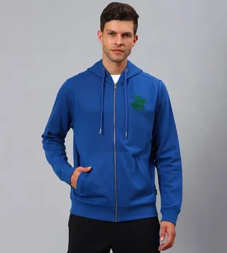 Logo Embroidered Classic Hooded Jacket