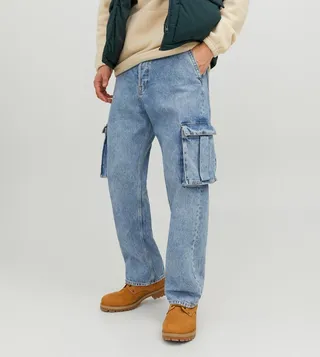 SBD 311 Faded Relaxed Fit Cargo Jeans