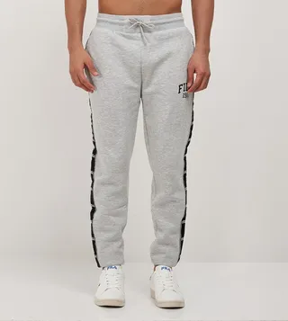 Logo Tape Drawstring Waist Joggers