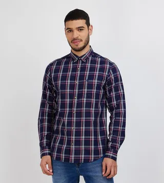Aero Men's Plaid Long Sleeves Shirt