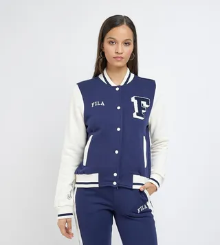 Color Block Fleece Varsity Jacket